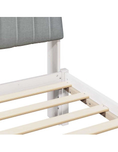 Struttura del letto Bianco 75 x 190 cm Pino massello 2