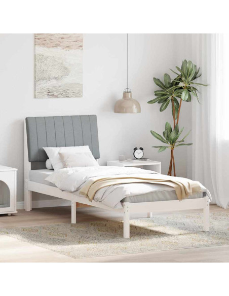 Struttura del letto Bianco 75 x 190 cm Pino massello