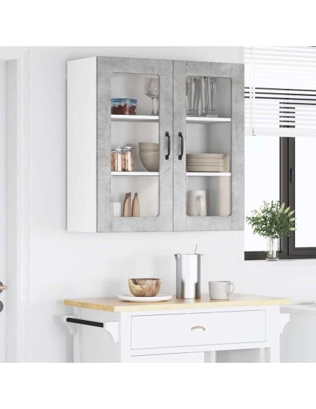 Pensile cucina Grigio cemento 80 x 31 x 80 cm Legno multistrato