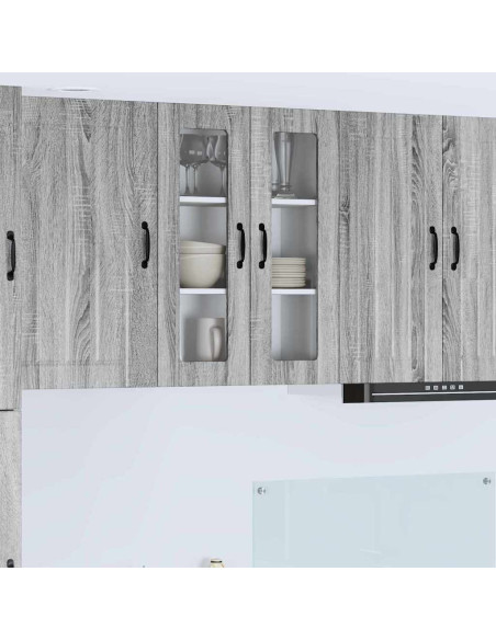 Pensile cucina Grigio Sonoma 60 x 31 x 80 cm Legno multistrato