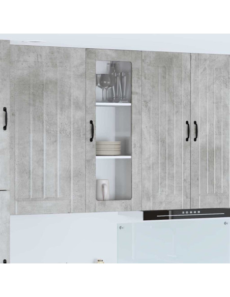 Pensile cucina con lo scaffale Grigio cemento 40 x 31 x 100 cm