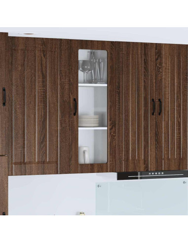 Pensile cucina con lo scaffale Rovere Marrone 40 x 31 x 100 cm