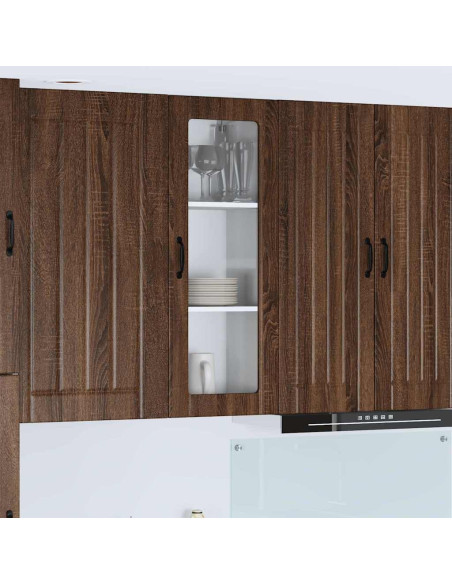 Pensile cucina con lo scaffale Rovere Marrone 40 x 31 x 100 cm