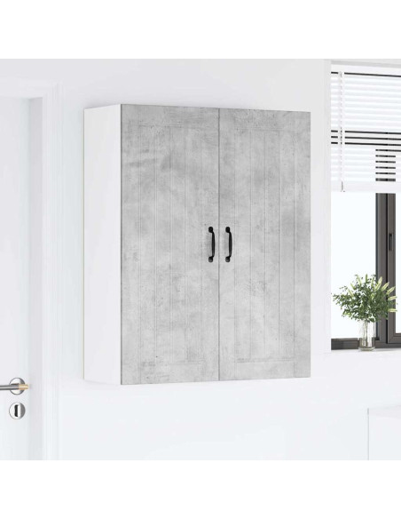 Pensile cucina con lo scaffale Grigio cemento 80 x 31 x 100 cm