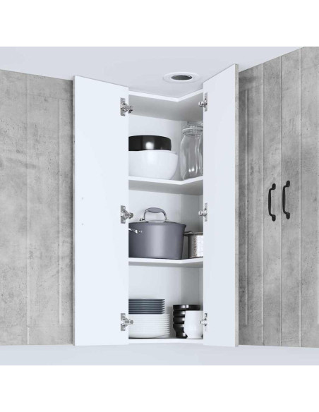 Pensile cucina con lo scaffale Grigio cemento 57 x 57 x 100 cm