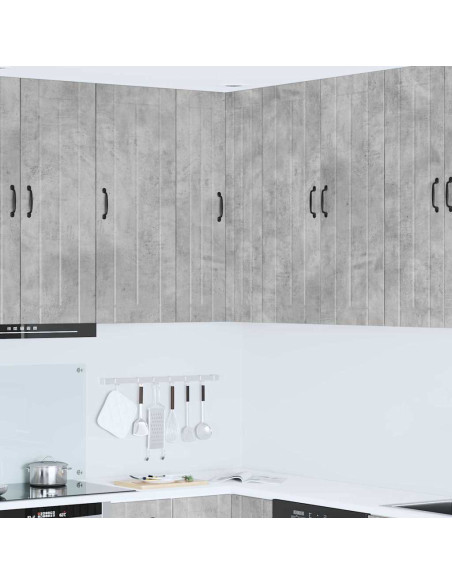 Pensile cucina con lo scaffale Grigio cemento 57 x 57 x 100 cm