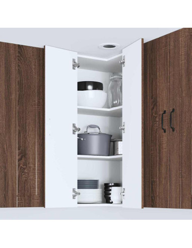 Pensile cucina con lo scaffale Rovere Marrone 57 x 57 x 100 cm