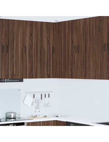 Pensile cucina con lo scaffale Rovere Marrone 57 x 57 x 100 cm