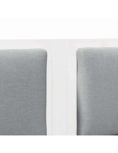 Testiera Altro Bianco 140 cm Legno di pino massello 2