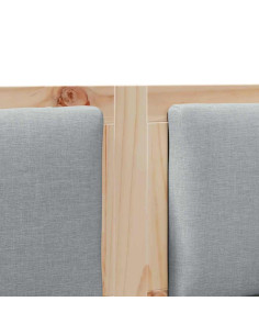 Testiera Altro Marrone 135 cm Legno di pino massello 2