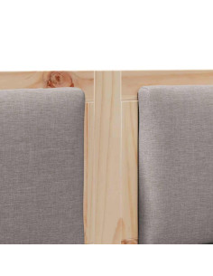 Testiera Altro Marrone 135 cm Legno di pino massello 2