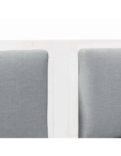 Testiera Altro Bianco 120 cm Legno di pino massello 2