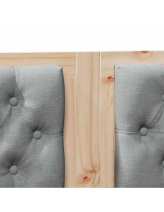 Testiera Marrone e grigio chiaro 200 cm Legno di pino massello 2