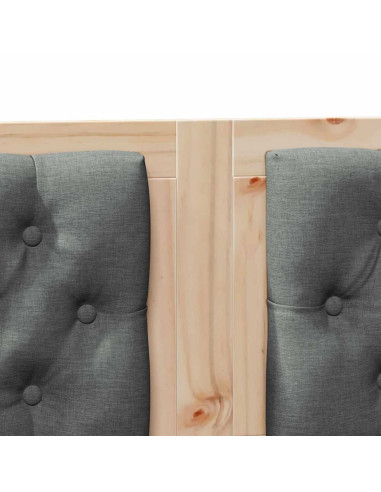 Testiera marrone e grigio scuro 200 cm Legno di pino massello