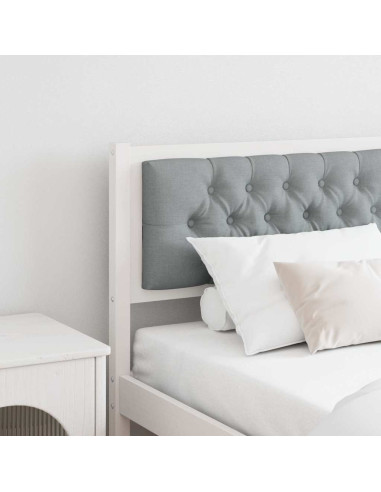 Testiera Bianco e grigio chiaro 180 cm Legno di pino massello