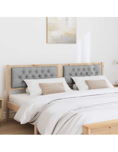 Testiera Marrone e grigio chiaro 160 cm Legno di pino massello