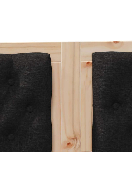 Testiera Altro Marrone e nero 160 cm Legno di pino massello