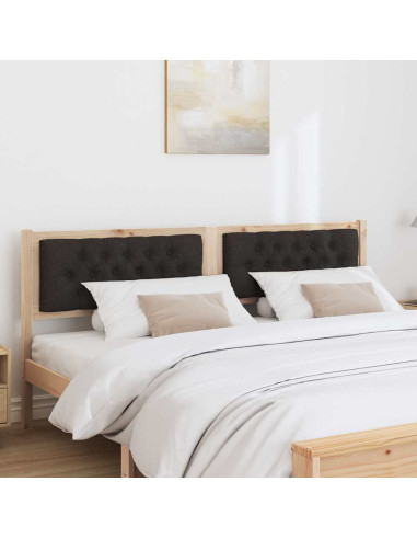 Testiera Altro Marrone e nero 160 cm Legno di pino massello