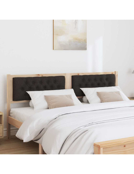 Testiera Altro Marrone e nero 160 cm Legno di pino massello