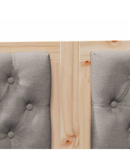 Testiera Altro Marrone e taupe 160 cm Legno di pino massello