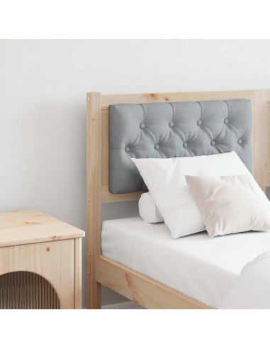 Testiera Marrone e grigio chiaro 140 cm Legno di pino massello