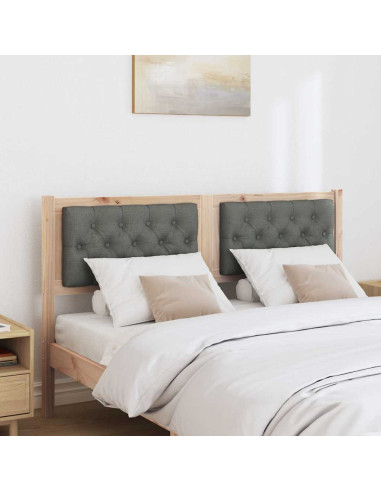 Testiera marrone e grigio scuro 140 cm Legno di pino massello