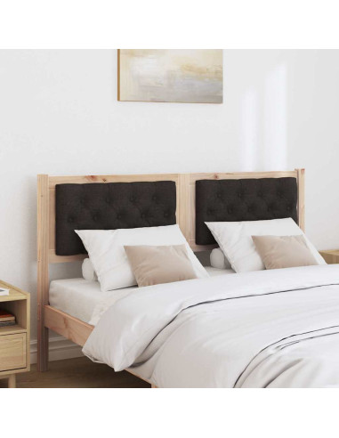 Testiera Altro Marrone e nero 140 cm Legno di pino massello