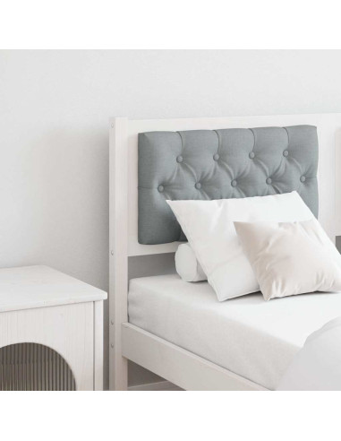 Testiera Bianco e grigio chiaro 140 cm Legno di pino massello