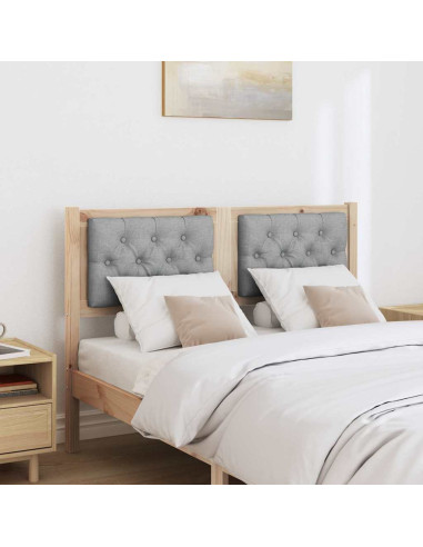 Testiera Marrone e grigio chiaro 135 cm Legno di pino massello