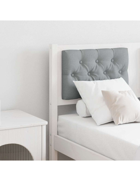 Testiera Bianco e grigio chiaro 135 cm Legno di pino massello