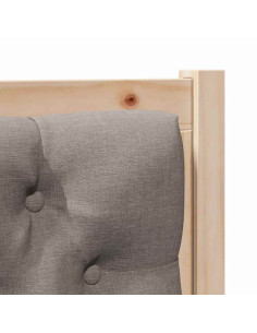 Testiera Altro Marrone e taupe 100 cm Legno di pino massello 2