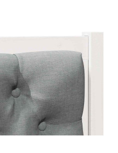 Testiera Bianco e grigio chiaro 100 cm Legno di pino massello 2