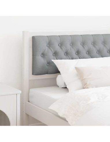 Testiera Bianco e grigio chiaro 100 cm Legno di pino massello