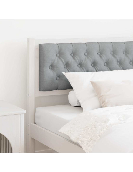 Testiera Bianco e grigio chiaro 100 cm Legno di pino massello