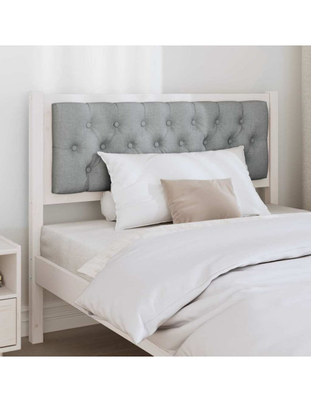 Testiera Bianco e grigio chiaro 100 cm Legno di pino massello