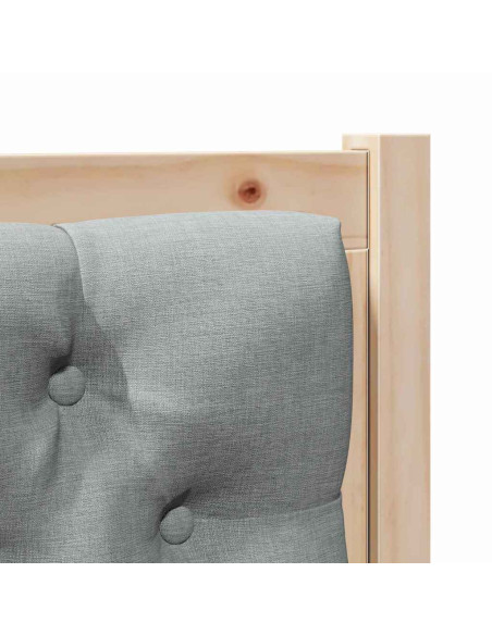 Testiera Marrone e grigio chiaro 90 cm Legno di pino massello