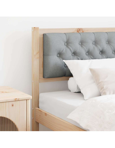 Testiera Marrone e grigio chiaro 90 cm Legno di pino massello