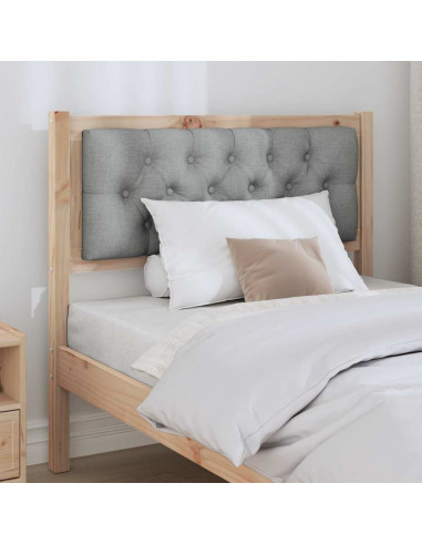 Testiera Marrone e grigio chiaro 90 cm Legno di pino massello