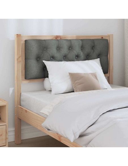 Testiera marrone e grigio scuro 90 cm Legno di pino massello