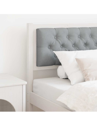 Testiera Bianco e grigio chiaro 90 cm Legno di pino massello