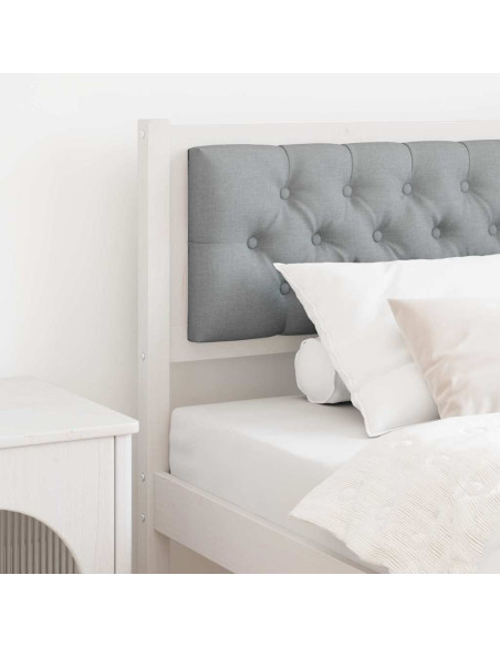 Testiera Bianco e grigio chiaro 90 cm Legno di pino massello