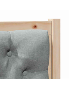 Testiera Marrone e grigio chiaro 80 cm Legno di pino massello 2