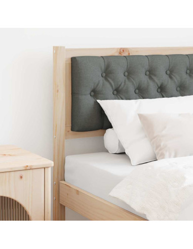 Testiera marrone e grigio scuro 80 cm Legno di pino massello