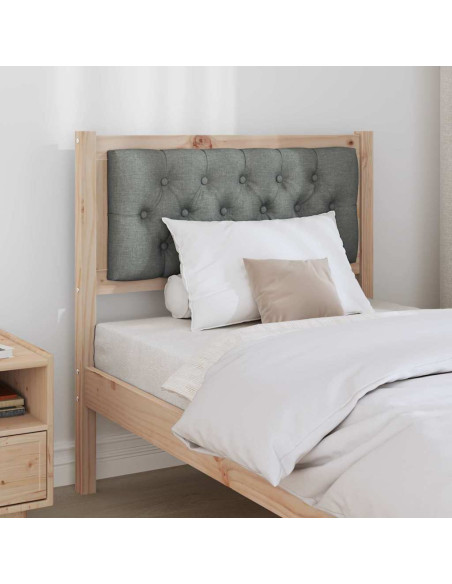 Testiera marrone e grigio scuro 80 cm Legno di pino massello