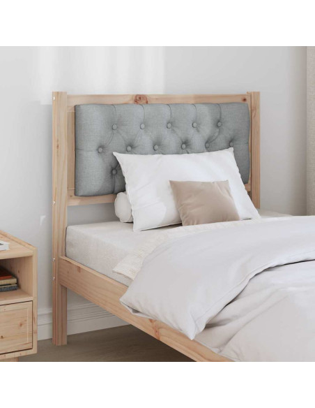 Testiera Marrone e grigio chiaro 75 cm Legno di pino massello