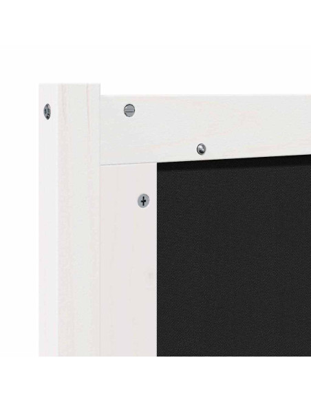 Testiera Bianco e grigio chiaro 75 cm Legno di pino massello