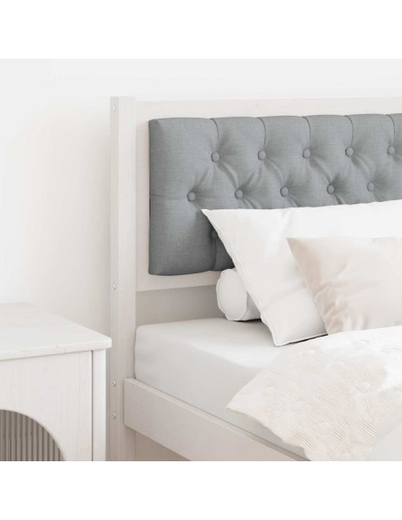 Testiera Bianco e grigio chiaro 75 cm Legno di pino massello