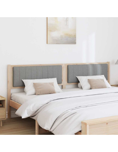 Testiera imbottita con testiera Marrone 200 cm Pino massello