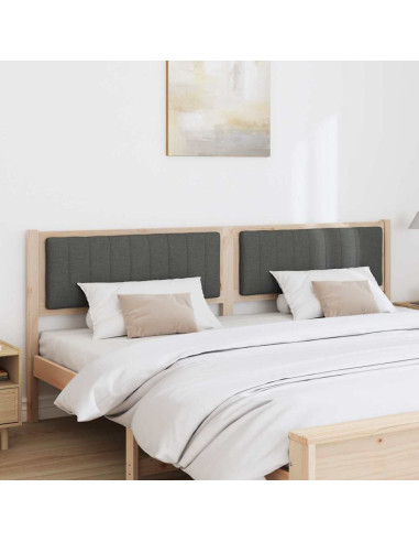 Testiera imbottita con testiera Marrone 200 cm Pino massello
