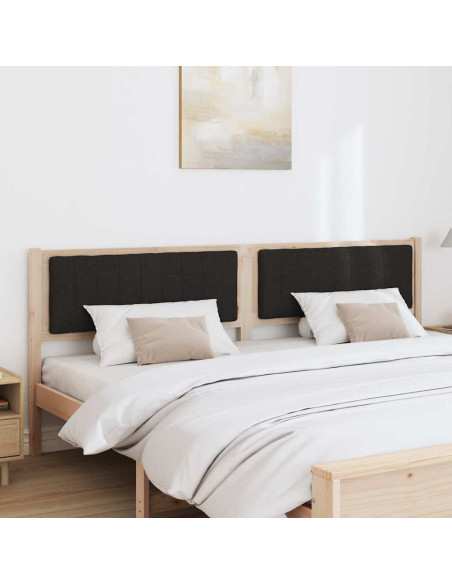 Testiera imbottita con testiera Marrone 200 cm Pino massello